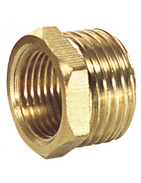 Reduccion Hexagonal Pulida 1/2" Macho x 3/8" Hembra