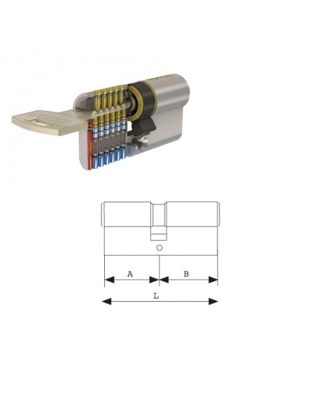 Cilindro Tesa Seguridad T10 /35x35  Latonado