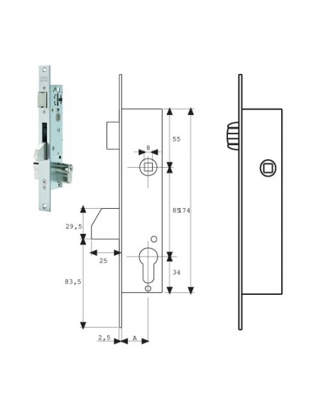 Cerradura Tesa 2218/20/0ai