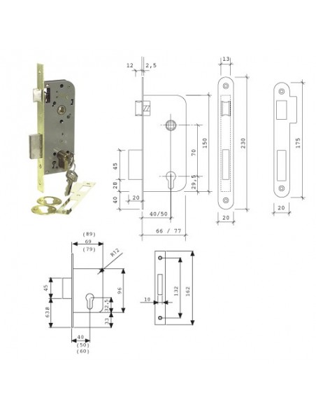 Cerradura Tesa 2031-hl/40