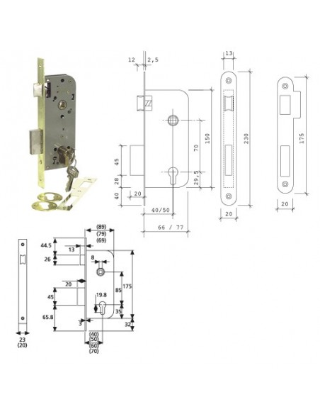 Cerradura Tesa 2030-ai/50