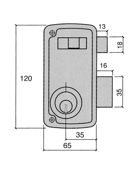 Cerradura Ucem 4056-a-hb/65/ Derecha 2