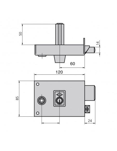 Cerradura Cvl1125br/ 12/he Derecha 2