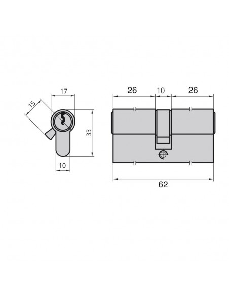 Cilindro Cvl 5982/26x26/ln Leva Larga 2