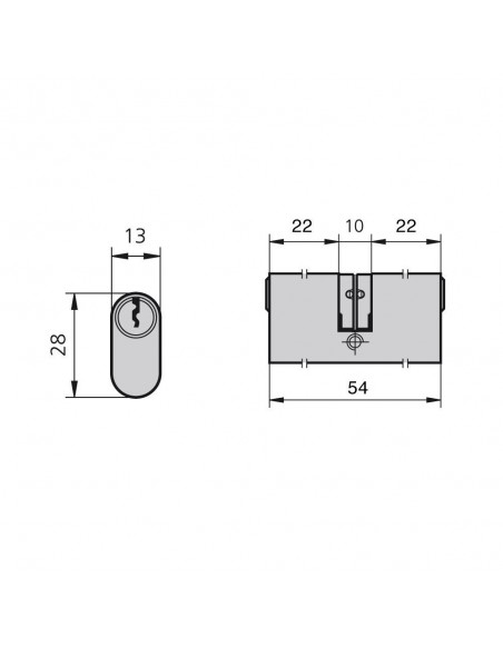 Cilindro Cvl 5963/22x22/ln Ovalado 2 Levas 2