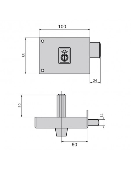 Cerradura Cvl1124a/10/he Derecha 2