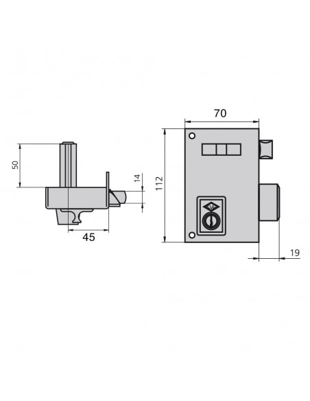 Cerradura Cvl 156a/70/he Izquierda 2