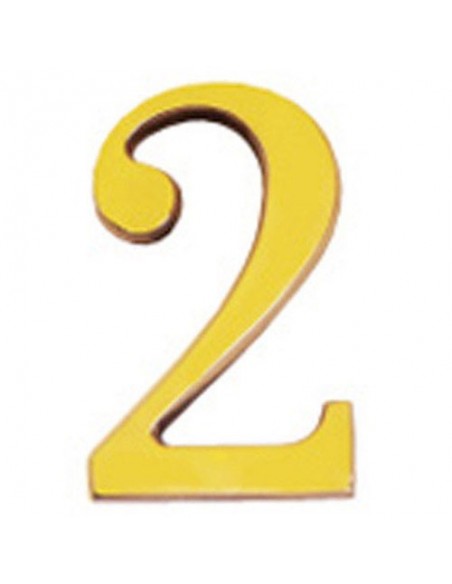 Numero Wolfpack "2" Laton 10 cm+tornillos Blister 1 Pieza