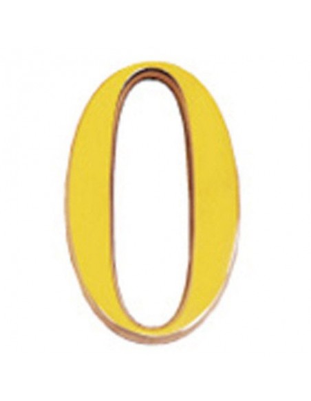 Numero Wolfpack "0"  Laton 10 cm+Tornillos Blister 1 Pieza