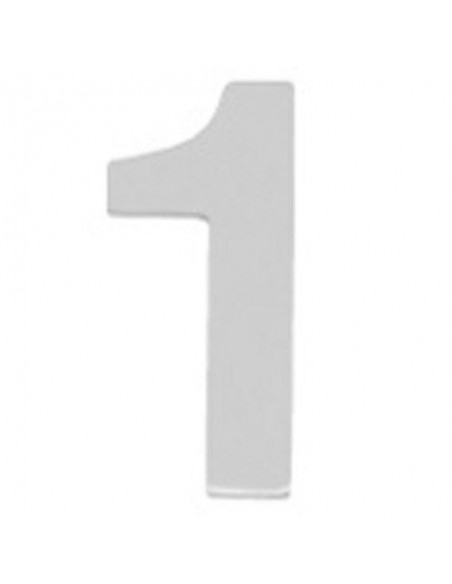 Numero Wolfpack "1" Plateado Mate 10 cm+tornillos blister 1 pieza