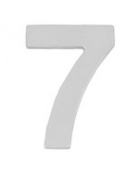 Numero Wolfpack "7" Plateado Mate 10 cm+tornillos blister 1 pieza