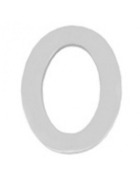 Numero Wolfpack "0" Plateado Mate 10 cm+tornillos blister 1 pieza
