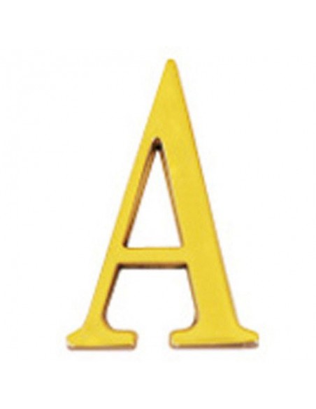 Letra Wolfpack "A" Laton 10cm+Tornillo-Blister 1 pieza