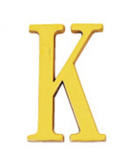 Letra Wolfpack "K" Laton 10cm+Tornillo-Blister 1 pieza