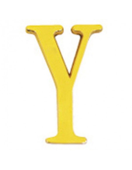 Letra Wolfpack "Y" Laton 10cm+Tornillo-Blister 1 pieza