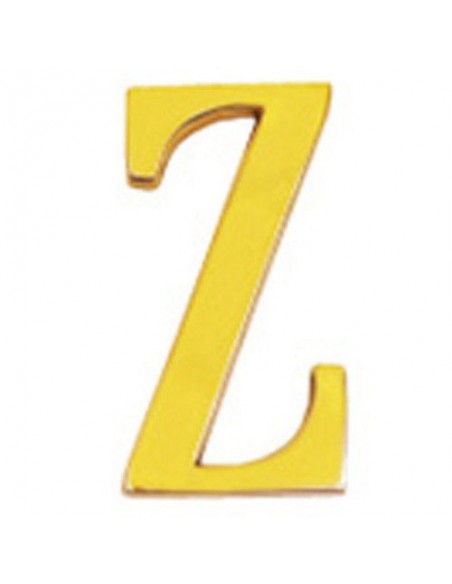 Letra Wolfpack "Z" Laton 10cm+Tornillo-Blister 1 pieza