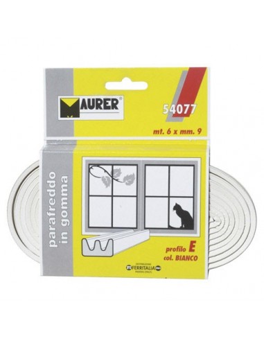Burlete Caucho Blanco Maurer (Rollo 6 metros x 9 mm.)