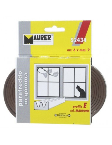 Burlete Caucho Marron Maurer (Rollo 6 metros x 9 mm.)