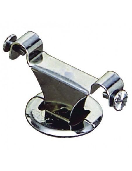 Soporte Tubo 12 mm.Ø Cromo Techo Doble