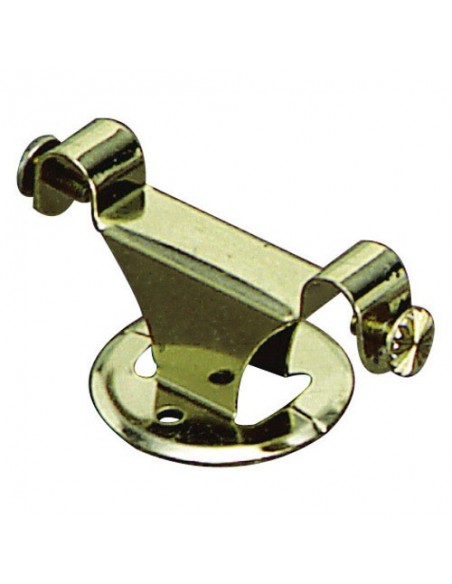 Soporte Tubo 12mm Dorado Techo Doble