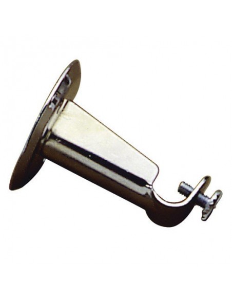 Soporte Tubo 12 mm.Ø Cromo Frontal Redondo