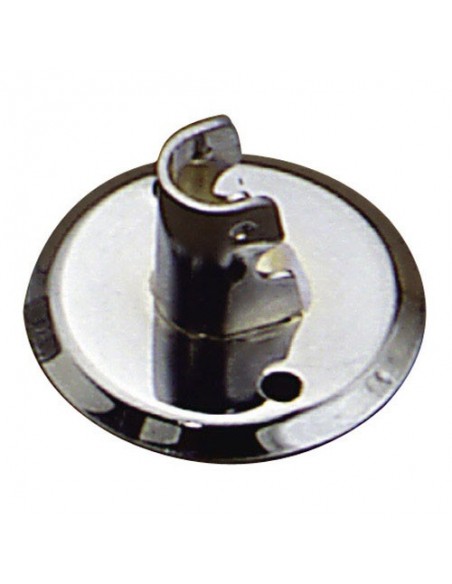 Soporte Tubo 12 mm.Ø Cromo Lateral Redondo