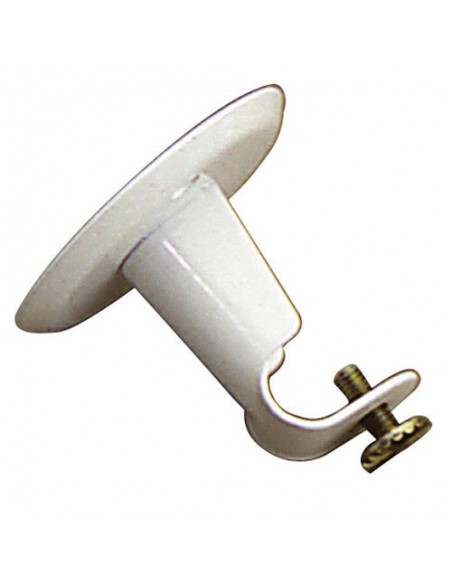 Soporte Tubo 12 mm.Ø Blanco Techo Redondo