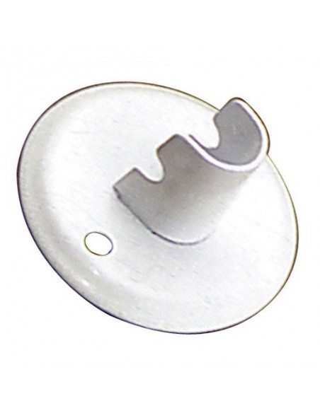 Soporte Tubo 12 mm.Ø Blanco Lateral Redondo