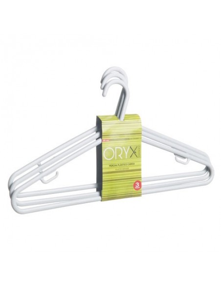 Percha Oryx Plástico Camisa 450 mm. (Pack 3 Piezas)