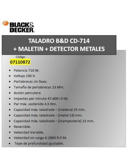 TALADRO BLACK-DECKER CD-714CRESKA-QS