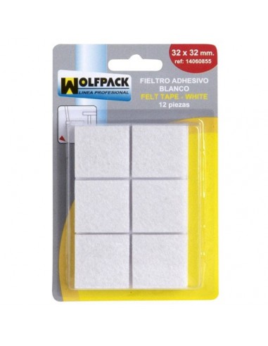 Fieltro Adhesivo 30x30mm (Bl.  6p)blanco