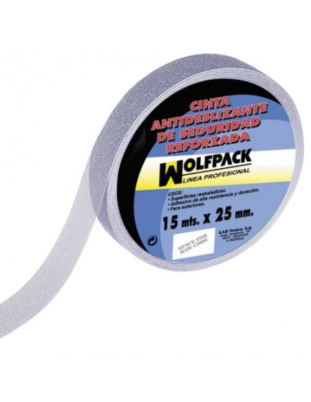 Cinta Antideslizante Transparente Wolfpack15m x 25mm