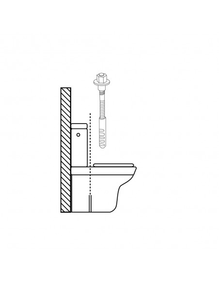 Kit Sanitario Fija Wc  5x75 Bicromatado (2 Piezas) 2