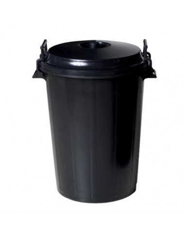 Cubo basura comunidad plástico negro sin tapa 100 litros Ref.01322 ud