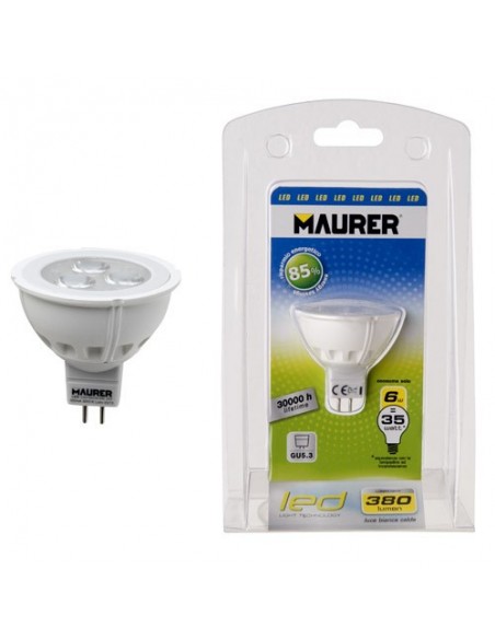 Bombilla Led Dicroica PIN 6w -35w. Lumenes 380