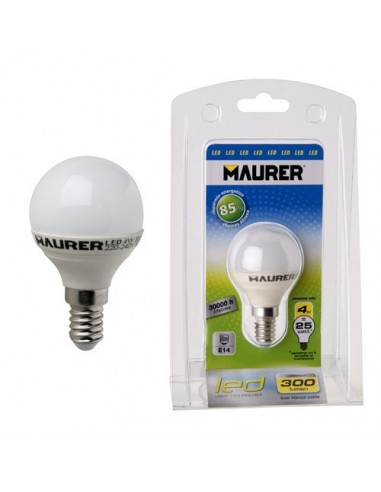 Bombilla Led Esferica E14 4w -25w. Lumenes 300