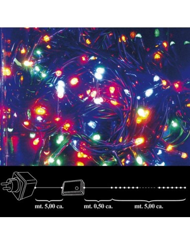 Luces Navidad 100 Leds Color Interior / Exterior Ip44