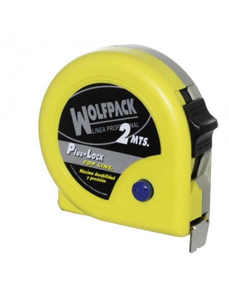 Flexometro Wolfpack Amarillo Con Freno  5 Metros