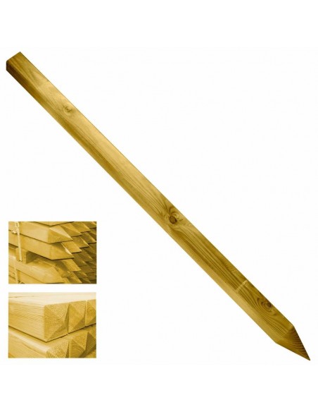 Poste Madera Cuadrado Para Cancela y Valla 7x7x150cm