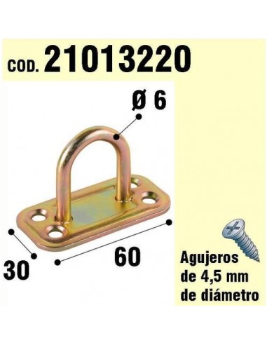 Soporte Para Madera Anilla  Bicromatado Ø6mm