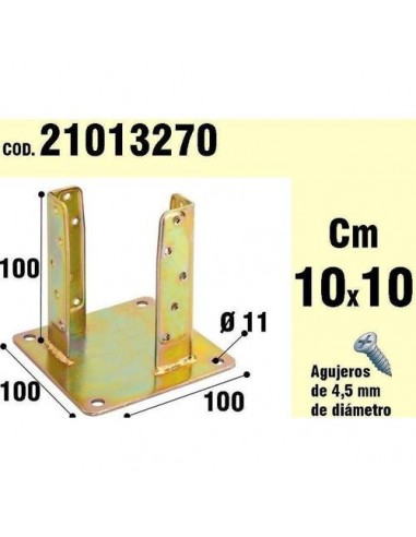 Soporte Para Madera Anclaje Bicromatado 100mm