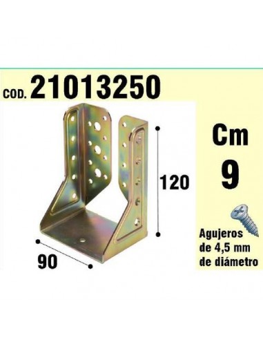 Soporte Para Madera Alas Interiores Bicromatado 90mm