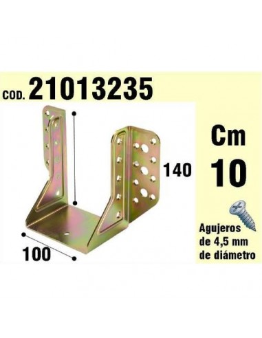 Soporte Para Madera Alas Exteriores bicromatado 100mm