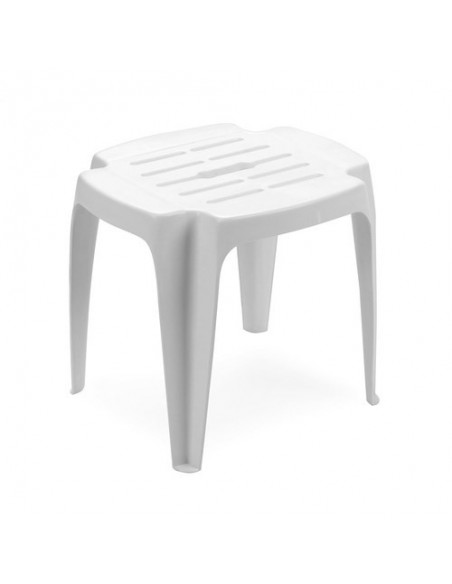 Taburete Resina Blanco 42x37x38cm