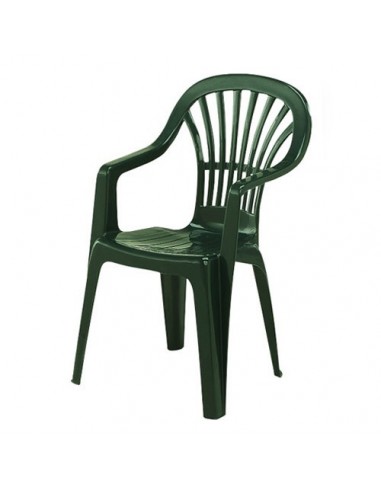 Silla Resina Monobloc Respaldo Alto Verde Zena