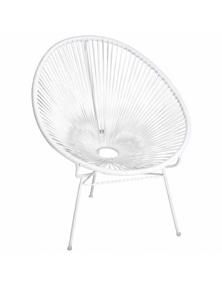 Silla Jardin Ratan Filo Blanca
