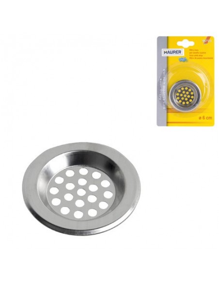 Filtro Cestillo Lavabo Inoxidable   6 cm.