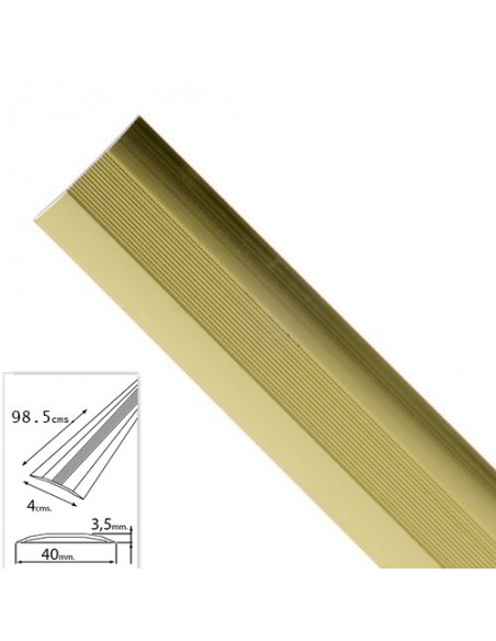 Tapajuntas Adhesivo Para Moquetas Aluminio Oro   98