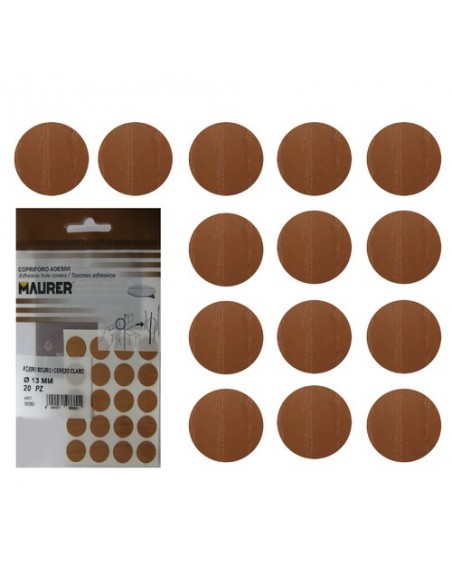 Tapatornillos Adhesivos Maple (Blister 20 unidades)