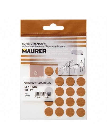 Tapatornillos Adhesivos Cerezo Claro (Blister 20 unidades) 2